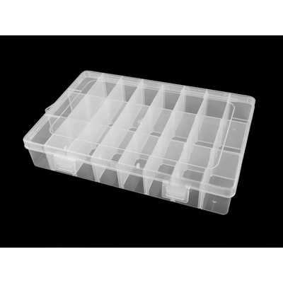 Plastový box / zásobník 13x19,5x3,6 cm transparent 1 ks