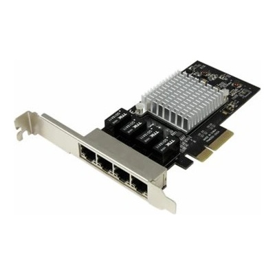 Startech 4 Port PCIe Network Card - RJ45 Port - Intel i350 Chipset - Ethernet Server / Desktop Network Card - Dual Gigabit NIC Card (ST4000SPEXI) - Síťový adaptér - PCIe x4 nízký profil - 1GbE - 1000B – Hledejceny.cz