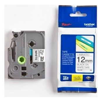 Brother TZ-231 / TZe-231, 12mm x 8m, черен печат / бял фон, оригинална лента (TZE231)