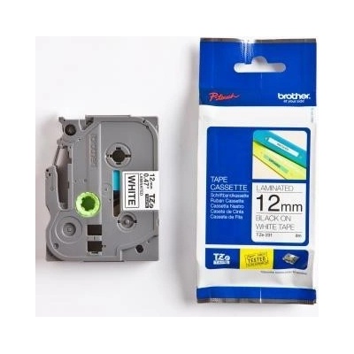 Brother TZ-231 / TZe-231, 12mm x 8m, черен печат / бял фон, оригинална лента (TZE231)