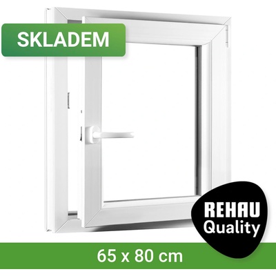SKLADOVÁ-OKNA.cz REHAU Smartline+, otvíravo-sklopné pravé 650 x 800