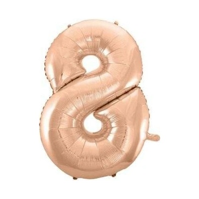 GoDan Číslice "8" rosegold 92cm fóliový balónek