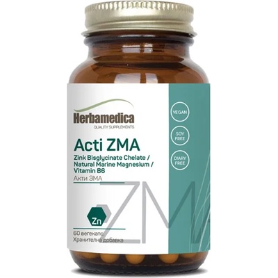 Herbamedica Acti ZMA, 60 веге капсули, Herbamedica