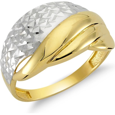 Lillian Vassago Gravírovaný prsten z kombinovaného zlata LLV75 GR014