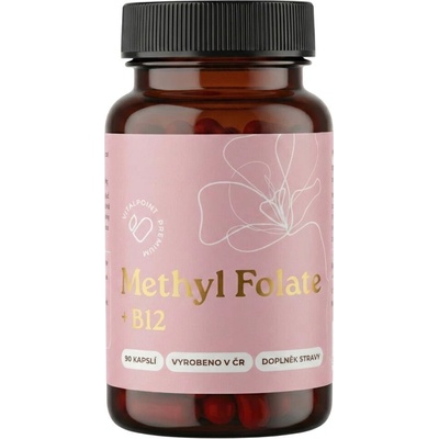Vitalpoint Premium Methyl Folate Kyselina listová v aktívnej forme + B12 90 kapsúl