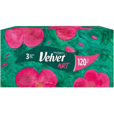 Velvet Pastels papírové kapesníčky 3-vrstvé 120 ks