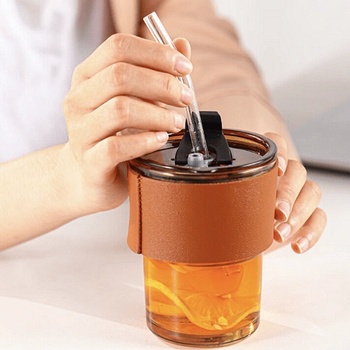 Термо чаша 430 мл. със сламка 17840