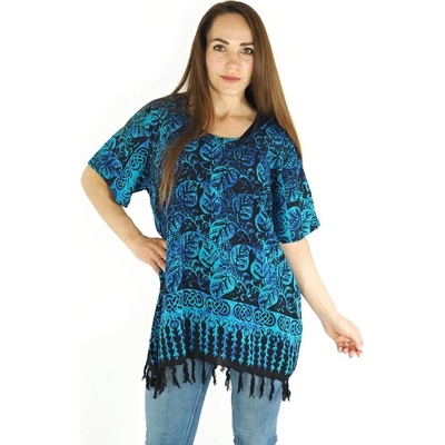Neobaju Floral paisley modro-černá