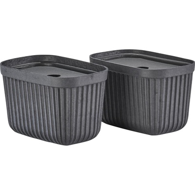 Zone Denmark Кутии за съхранение Pulp 15 x 23 см черни 2 бр (31770)