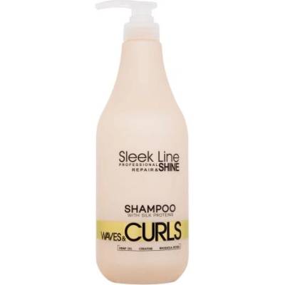 Stapiz Sleek Line Waves & Curls Shampoo 1000 ml почистващ и дълбоко хидратиращ шампоан за къдрава и вълнообразна коса за жени