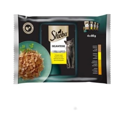 Sheba Delikatesse drůbeží výběr v želé 4 x 85 g