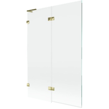 Mexen Lunar L, вана параван с 2 крила, ляв 120 x 150 cm, прозрачен, златист - 897L-120-100-50-00-L (897L-120-100-50-00-L)