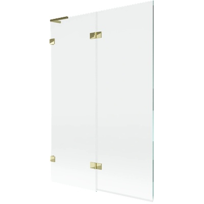 Mexen Lunar L, вана параван с 2 крила, ляв 120 x 150 cm, прозрачен, златист - 897L-120-100-50-00-L (897L-120-100-50-00-L)
