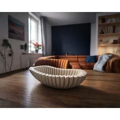 VOJA HOME Dekorativní mísa Unda Pura ve tvaru vlnky 25 x 12,5 x 6,5 cm
