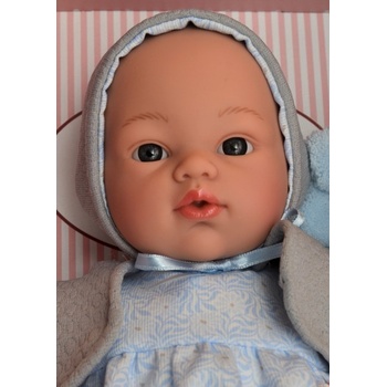 ASIVIL Realistické miminko chlapeček KOKE v šedém bolerku