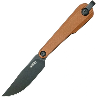 KUBEY YAG Blackwash 14C28N Blade Brown Micarta KU451C