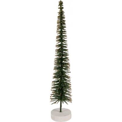 Clayre & Eef Zelená dřevěná vánoční dekorace stromeček – 6x30 cm
