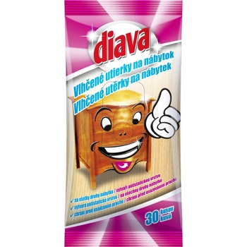 Diava Vlhčené utěrky na nábytek 30 ks