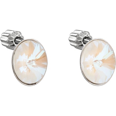 Pavona pecka s krystaly Swarovski bílý ovál 31274.4 light grey delite