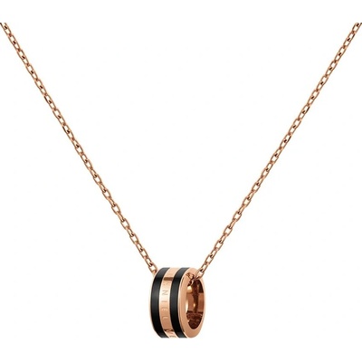 Daniel Wellington Štýlový bronzový náhrdelník s kruhovým príveskom emalie DW00400305