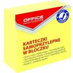 Office Products Mini Adhesive Cube OFFICE PRODUCTS, 50x50mm, 1x400 cards. , pastel, light yellow