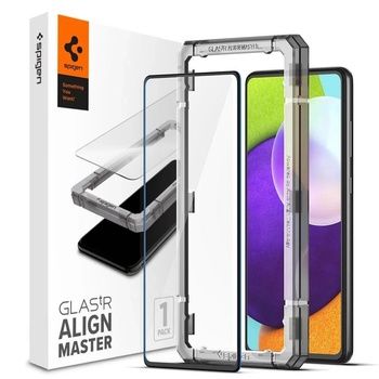 Spigen Hartowane Spigen Alm Glass Fc Galaxy A52 / A52S Черен калъф за телефон светло черен (AGL02821) (AGL02821)