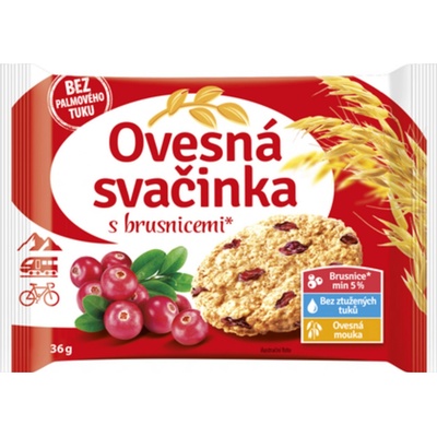 Ovesná svačinka s brusinkami 36 g