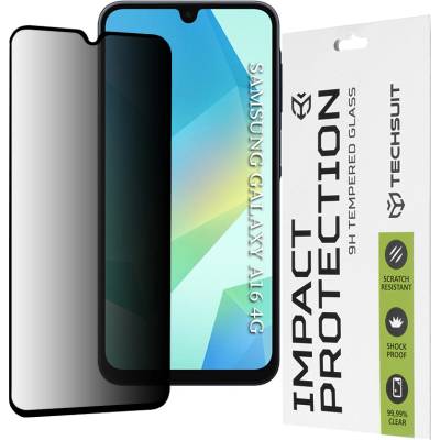 Techsuit Протектор за Samsung Galaxy A16 4G / A16 5G - 111D Privacy Full Glue - Черен
