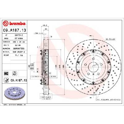 BREMBO Brzdový kotúč 09A18713