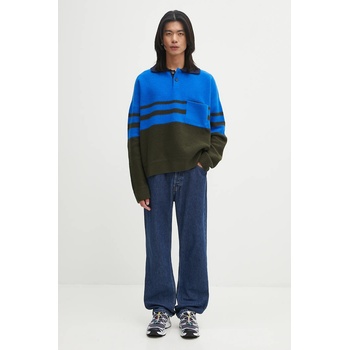 Wales Bonner Вълнен пуловер Wales Bonner Calm Polo (UA25KN15.WO15.750)