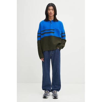 Wales Bonner Вълнен пуловер Wales Bonner Calm Polo (UA25KN15.WO15.750)