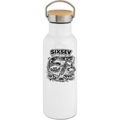 123TRIKO termoska Sixsev horror 67, černý tisk 500 ml