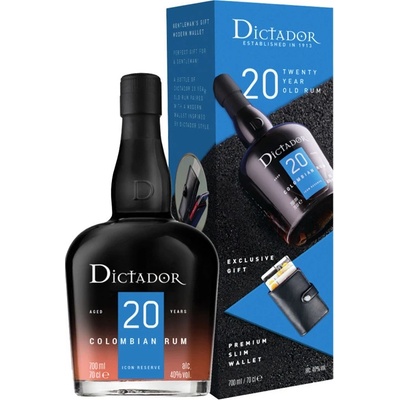 Dictador 20y 40% 0,7 l (dárkové balení peněženka)