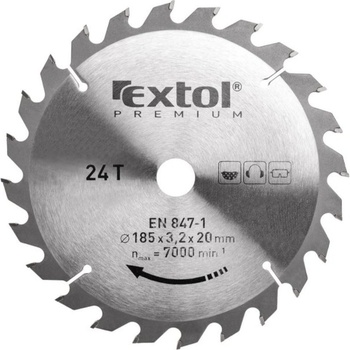 EXTOL PREMIUM Kotouč pilový s SK plátky, O 184x3,0x30mm, 24T (8803220)