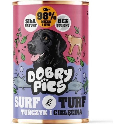 Dobry Pies s tuniakom a teľacím mäsom 6 x 400 g