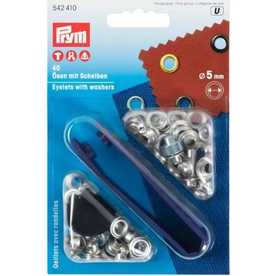 Prym Průchodky s podložkou 5 mm, 40 ks, nikl – Zboží Dáma