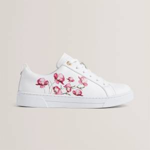 Ted Baker Маратонки Ted Baker Ted Print Trainer - White