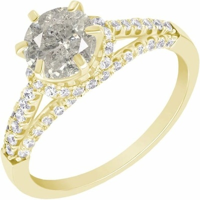 Eppi Halo zásnubní prsten se salt and pepper diamantem Heshmy R45649