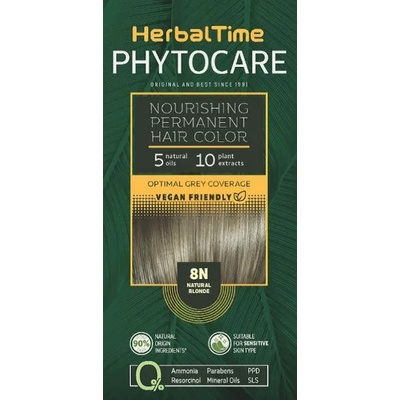 Herbal Time Phytocare Боя за коса, Натурално рус, 8N