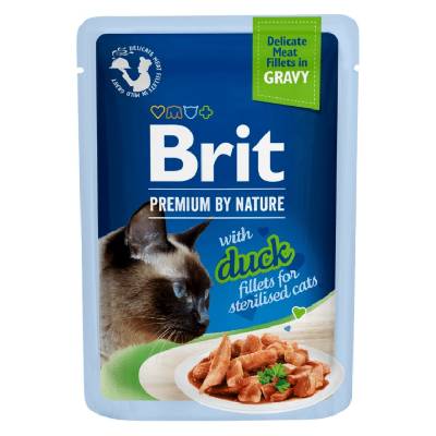 Brit Premium Cat Delicate Fillets in Gravy with Duck for Sterilised 85g
