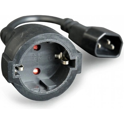 Gembird adaptér napájací z C14 (M) na Schuko (F) kábel, 0,15m
