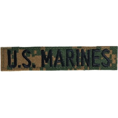 MILITARY RANGE nášivka "U.S. MARINES" VELCRO černá niť MARPAT WOODLAND