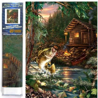 Norimpex - Puzzle Diamant painting: Fisherman's hut 30x40 cm - 1 - 39 piese