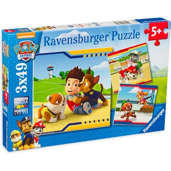 Ravensburger Пъзел Ravensburger от 3 x 49 части - Герои в униформи, Пес Патрул (9369)