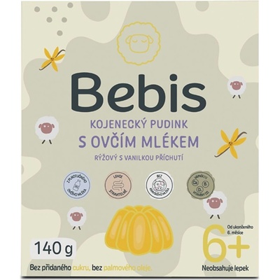 Bebis Kojenecký pudink s ovčím mlékem rýžový s vanilkou 140 g