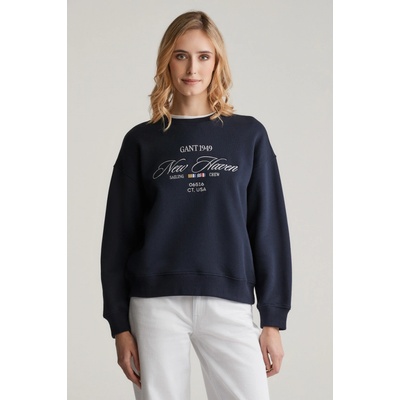 Gant Graphic C-Neck Sweat Evening Blue