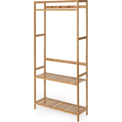 Compactor Predsieňová vešiaková stena s policami na topánky, kovová, 63 × 40 × 183 cm, čierna