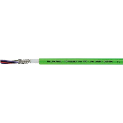 Helu TOPGEBER 511 707389 vedenie čidiel 6 x 0.14 mm² + 4 x 0.14 mm² 500 m zelená