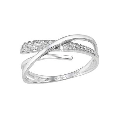 Pavona zlatý prsten bílé zlato s brilianty 85026.1