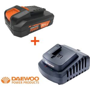 Daewoo К-т Бързо зарядно устройство UNI-BAT DAEWOO 21V, 2.5Ah + Батерия 20V, 2Ah START PACK LI-1 (UNI-04865)